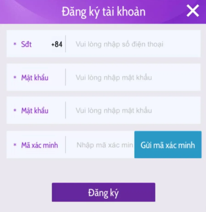 Đăng ký tài khoản game 7Clubs